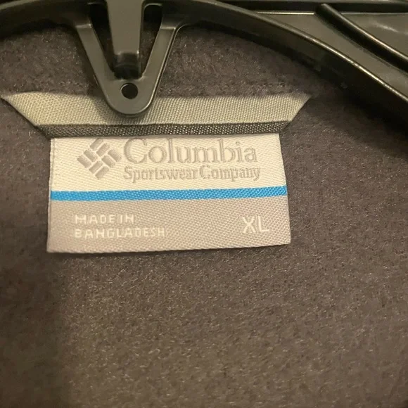 Columbia Men’s Jacket Blue and Gray Fleece Full-Zip - NEW - Picture 3 of 7